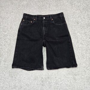 Levis 550 jean Shorts Mens 36 Black Relaxed Fit Denim jorts USA made Red Tab 90s